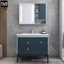 Om Cabinet Floor Mounted Washbasin Wash Hand Wash Basin Cabinet